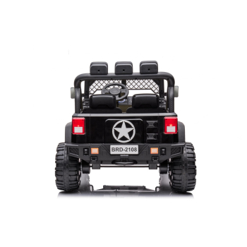 Autko terenowe Geoland Power dla 2 dzieci Czarny + Pilot + Silniki 2x200W + Bagażnik + Radio MP3 + LED